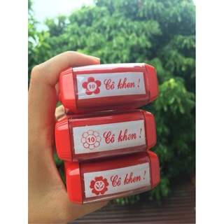 Con dấu cô khenCon dấu cô khen Dấu có kích thước cỡ 14x38mm: dùng làm dấu có hình ảnh và nội dung như khen, chê,