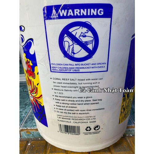 MUỐI CHO BỂ CÁ BIỂN SALT CORAL REEF USA  TỪ TÚI 6,5KG