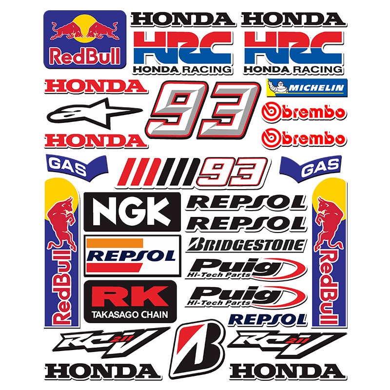 Miếng Dán decal Phản Quang Cho Xe Mô Tô honda
