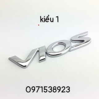 Chữ nổi toyota vios dán đuôi xe
