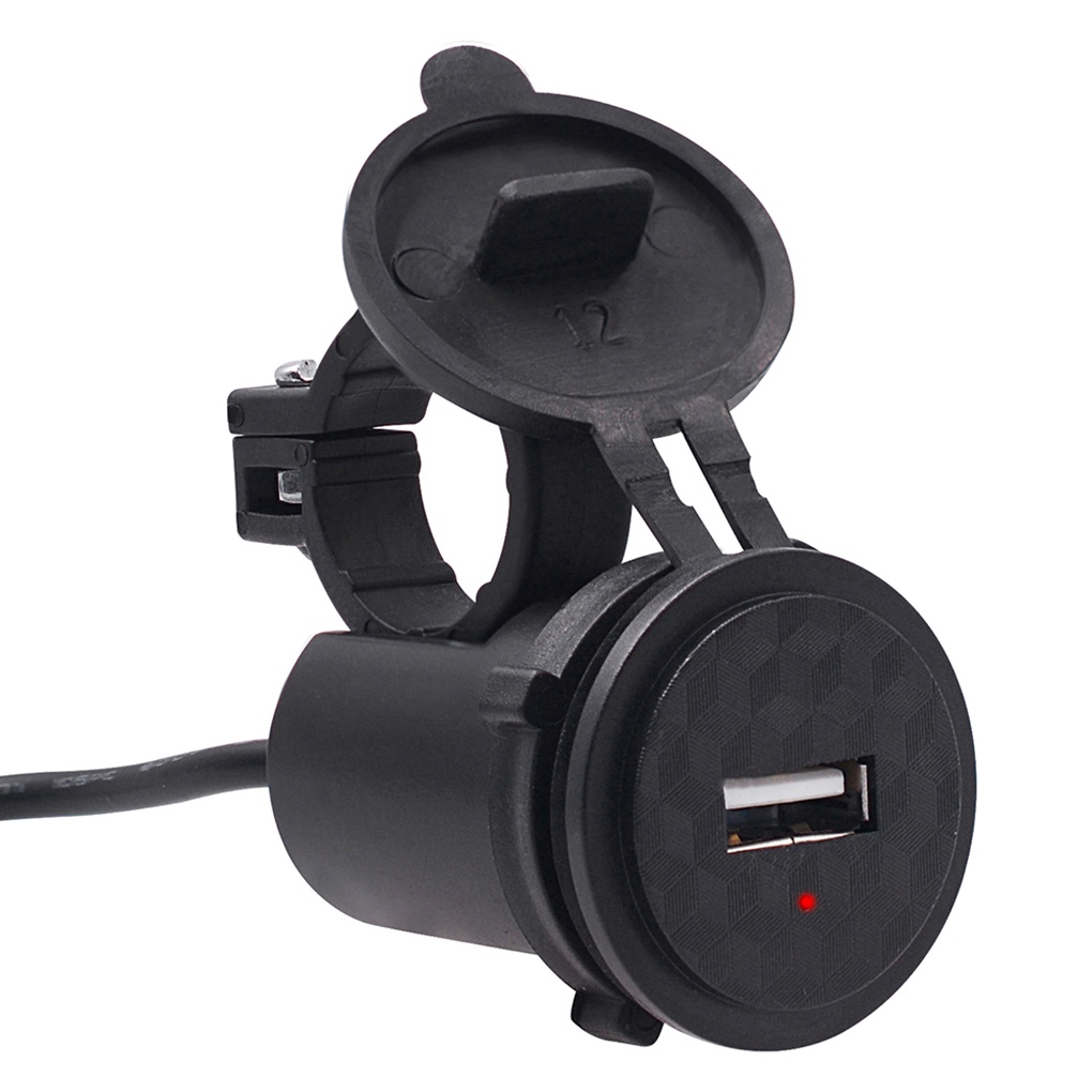 [Coco]Motorcycle USB Adapter Motorbike Handlebar Mirror Mounted USB Charging Adapter Motorbike Waterproof Phone Charger