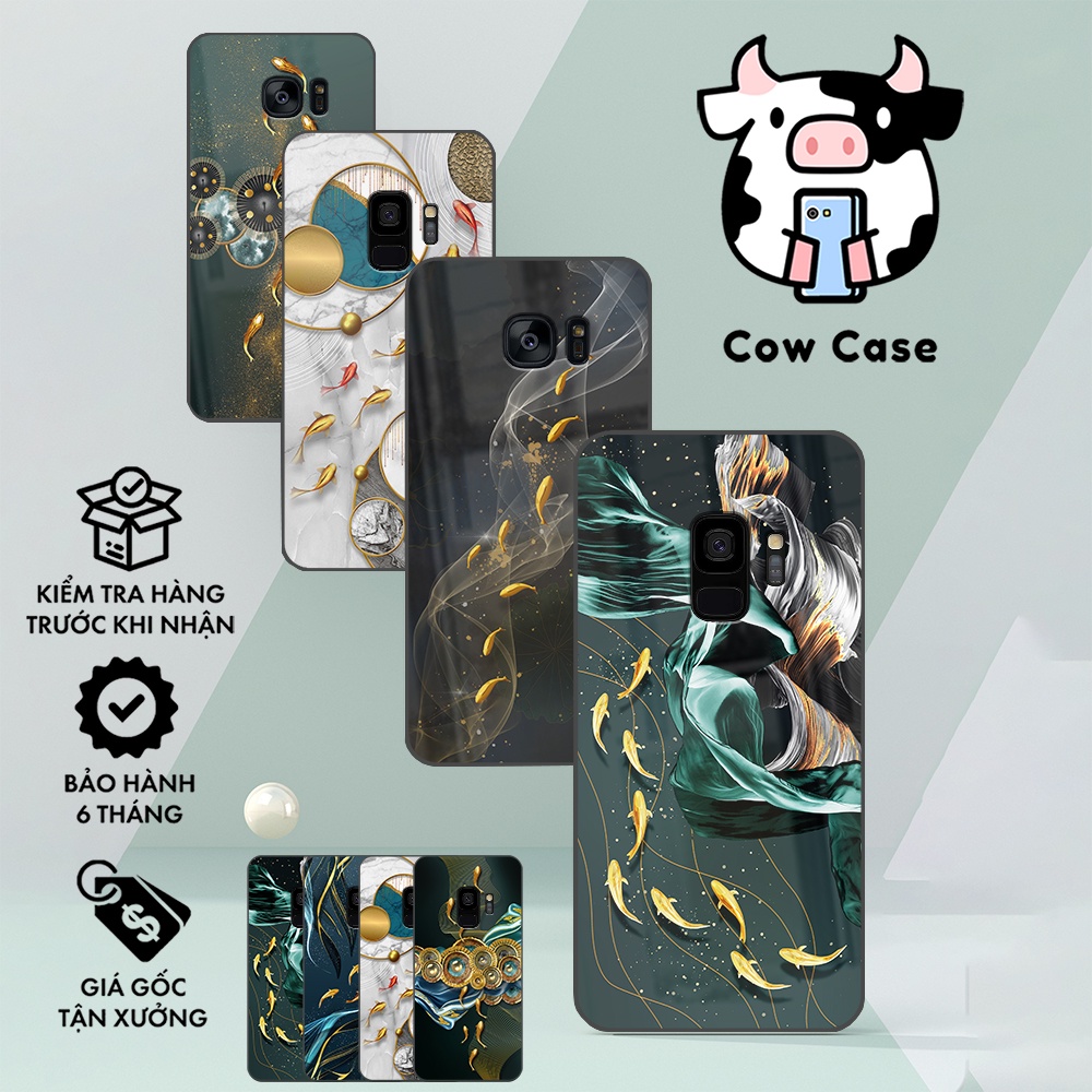 Ốp Kính Samsung S7/S7 Edge - S8/S8 Plus - S9/S9 Plus | Vỏ Lưng Điện Thoại SS Galaxy Mẫu Cá Cửu Ngư Tài Lộc Mã BA2/34