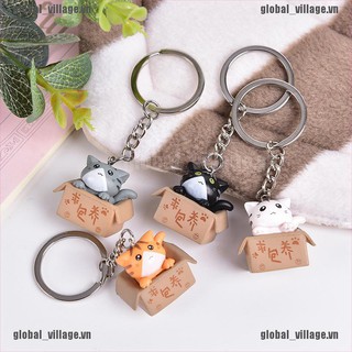 Móc Khóa Hình Mèo Bằng Giấy Dễ Thương