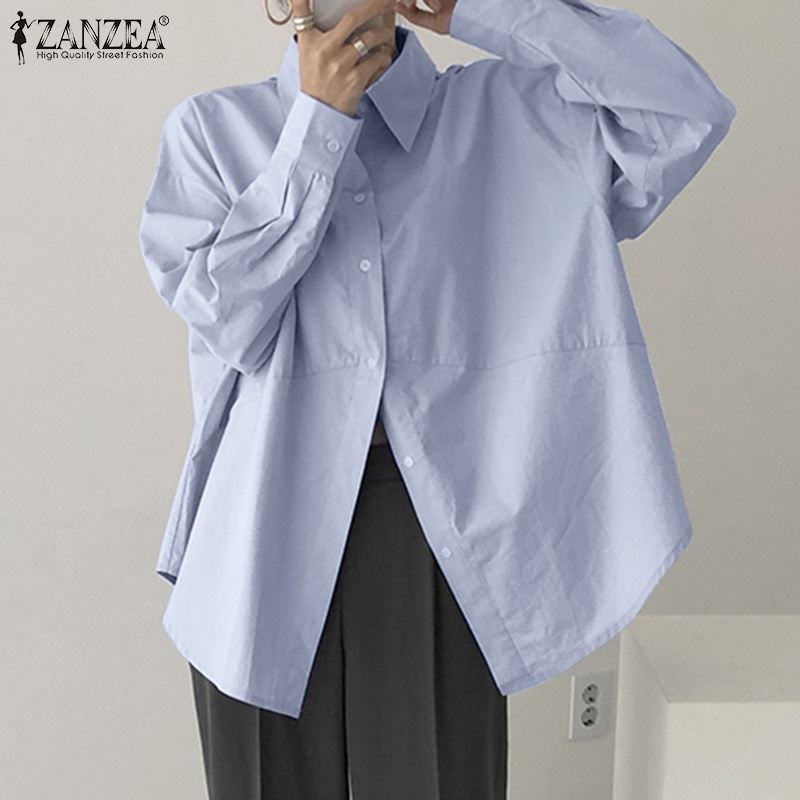 Áo sơ mi nữ Zanzea tay dài cổ bẻ thời trang thanh lịch