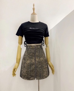 🆙 Áo Croptop Thêu Rút Eo 2 Bên