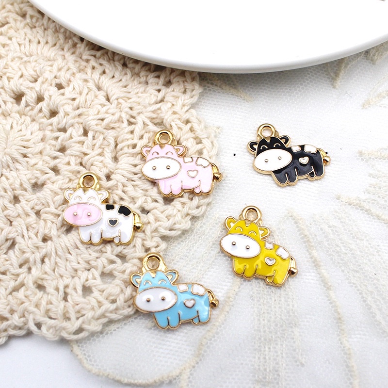 [ FREE SHIP] Charm bò sữa hot hit làm keyring, trang sức, móc khoá, trang trí