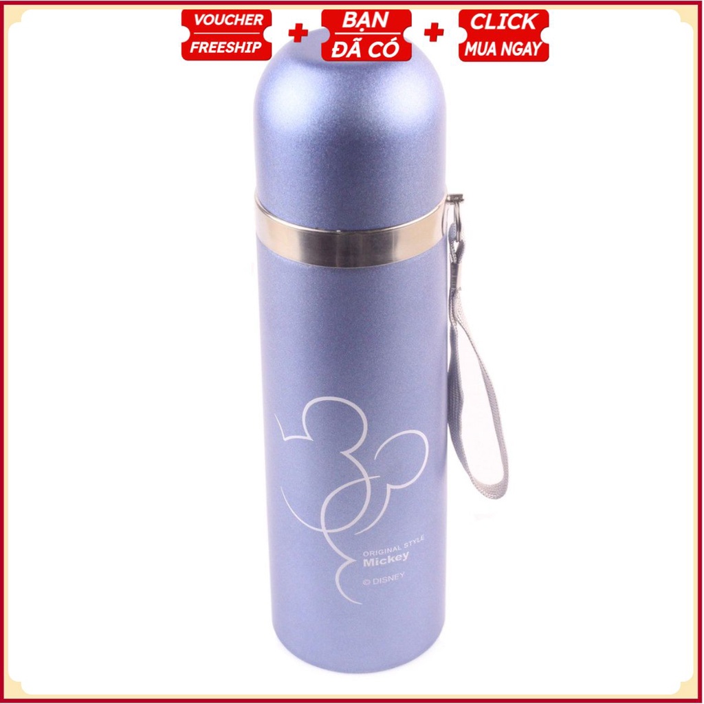 Bình Đựng Nước Giữ Nhiệt Nóng Lạnh Inox 304 Cao Cấp 2 Lớp Chuột MC - 500ml
