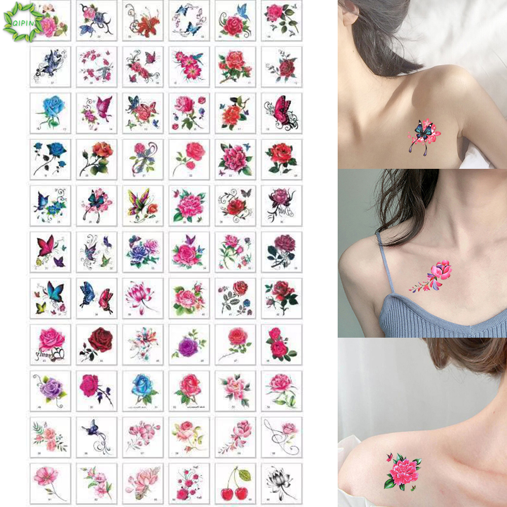 Set 66 Nhãn Dán Hình Xăm Tạm Thời Chống Nước Nhiều Kiểu Đẹp Mắt