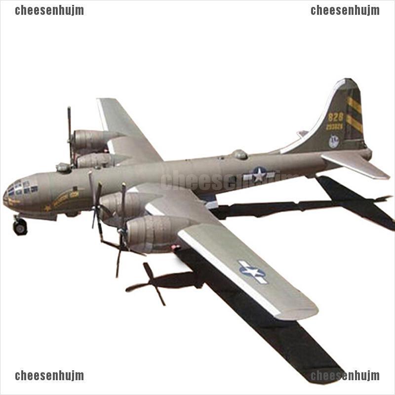 Bộ mô hình giấy 3D hình máy bay thả bơm trên không DIY 1:47 B-29