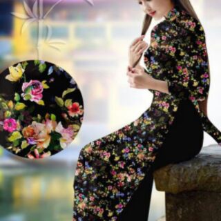 Vải áo dài hoa nhí