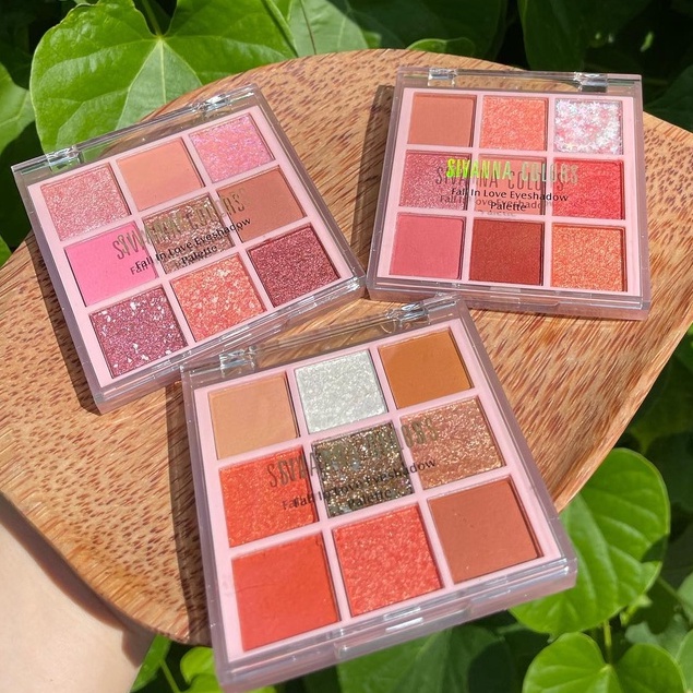 Bảng phấn mắt 9 ô tone ngọt ngào SIVANNA COLORS FALL IN LOVE EYESHADOW PALETTE : HF631