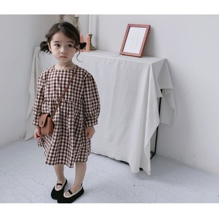 Váy kẻ caro cho bé gái
