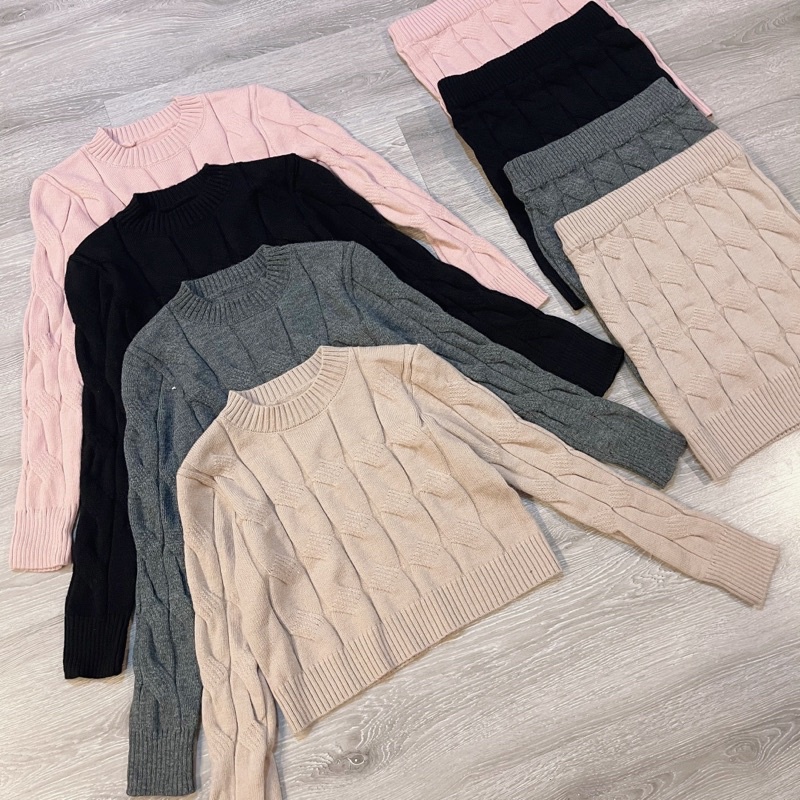 Set len croptop chân váy siêu xinh