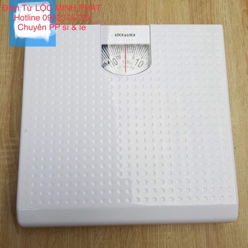 Cân sức khỏe Lock&amp;Lock tải trọng tối đa 120Kg màu trắng ENC536WHT
