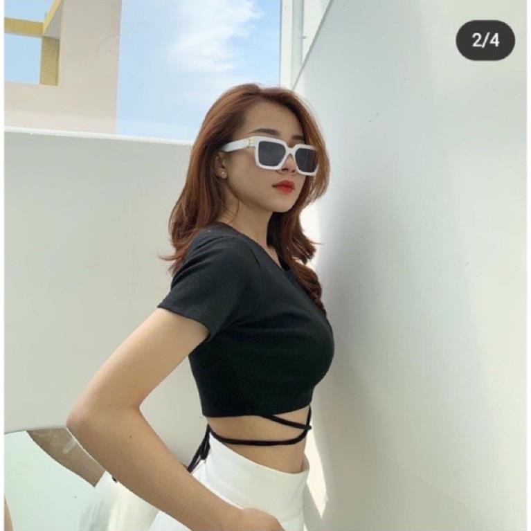 Áo Croptop, Áo Thun Nữ Cột Dây Ngang Eo Siêu Hot CP07 | BigBuy360 - bigbuy360.vn
