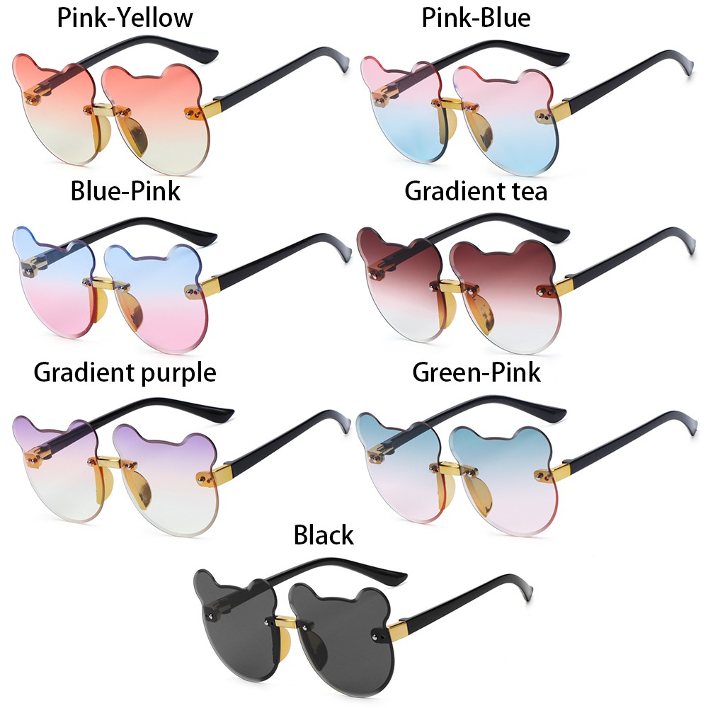 Kính Mát Chống Tia Uv400 Hình Gấu Dễ Thương Cho Bé