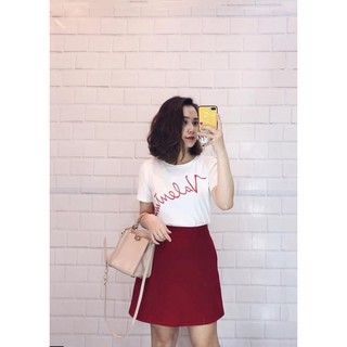 Chân váy Chữ A màu đỏ