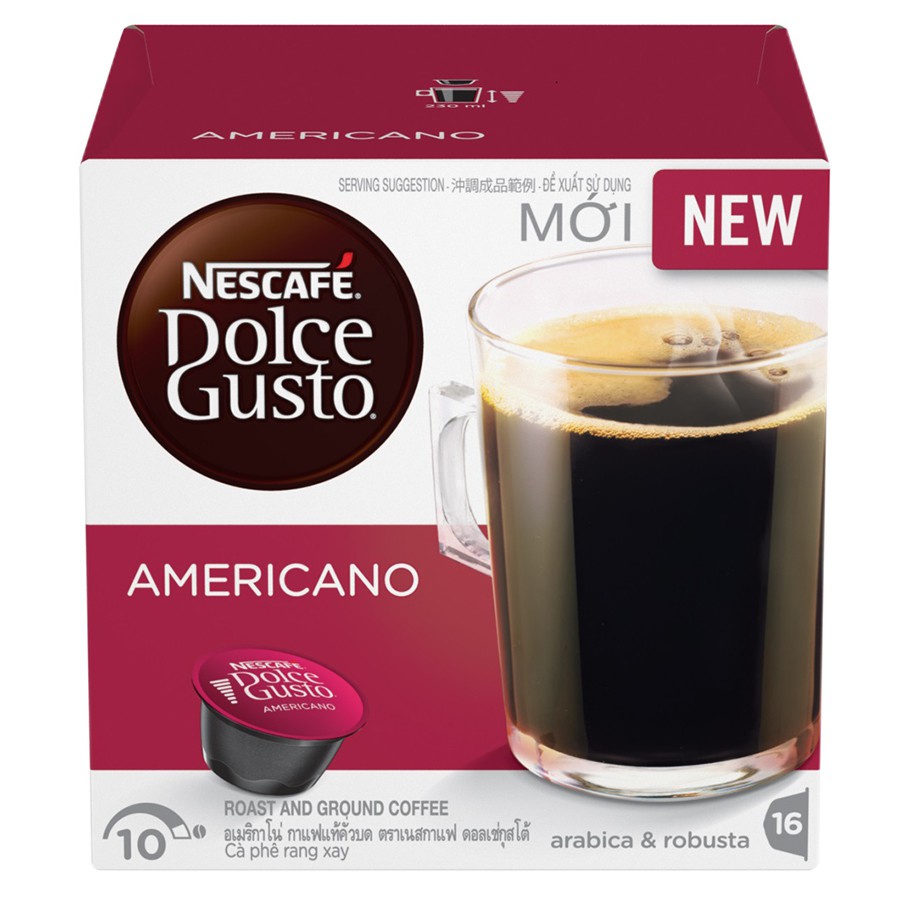 Hộp 16 Viên Nén Cà Phê Rang Xay Nescafe Dolce Gusto – Americano (128g)