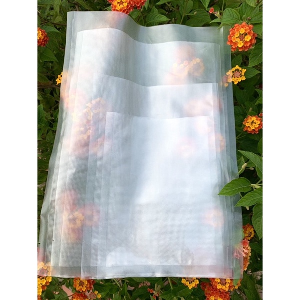 Set 50 túi hút chân không thực phẩm một mặt nhám chuyên dụng, nhiều kích thước
