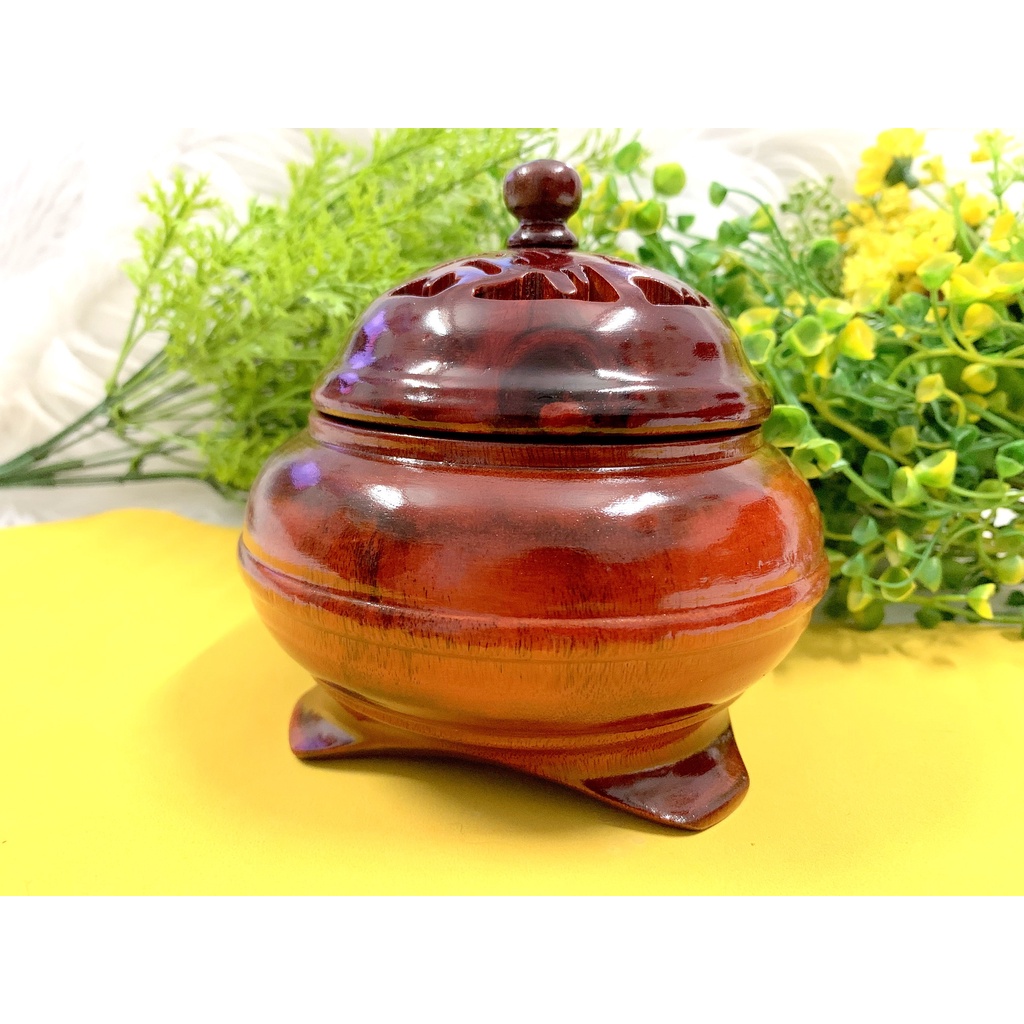 Xông Trầm Gỗ Hương (Cao 12cm , ngang 12cm)