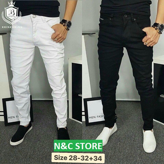 QUẦN JEAN NAM TRƠN, THỜI TRANG SANG TRỌNG, LỊCH LÃM CHẤT BÒ CAO CẤP, CO GIÃN 4 CHIỀU KT53 N&C SHOP