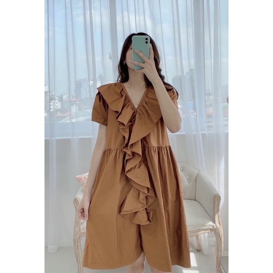 Váy cổ bèo nữ tính điệu đà (Ảnh Thật) | BigBuy360 - bigbuy360.vn