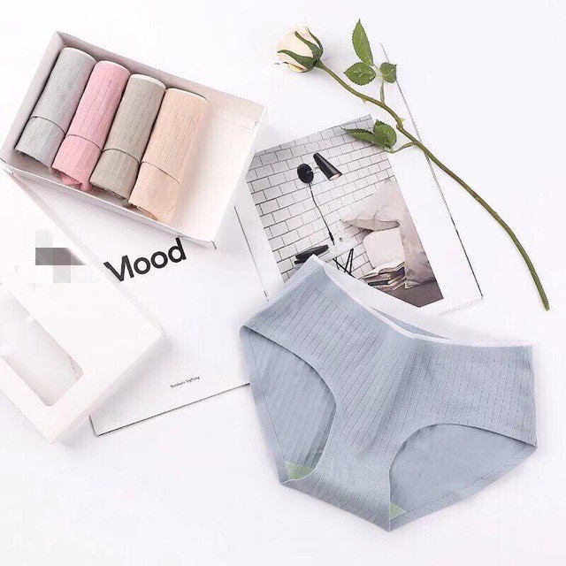 Quần Lót Nữ Kháng Khuẩn Cotton Tăm Ép Mượt Không Đường May Cao Cấp