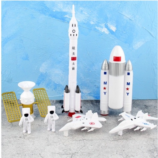 Mô Hình Phi Hành Gia, Tàu Vũ Trụ, Tên Lửa, Decor -  Trang Trí Bánh Kem, Bánh Sinh Nhật