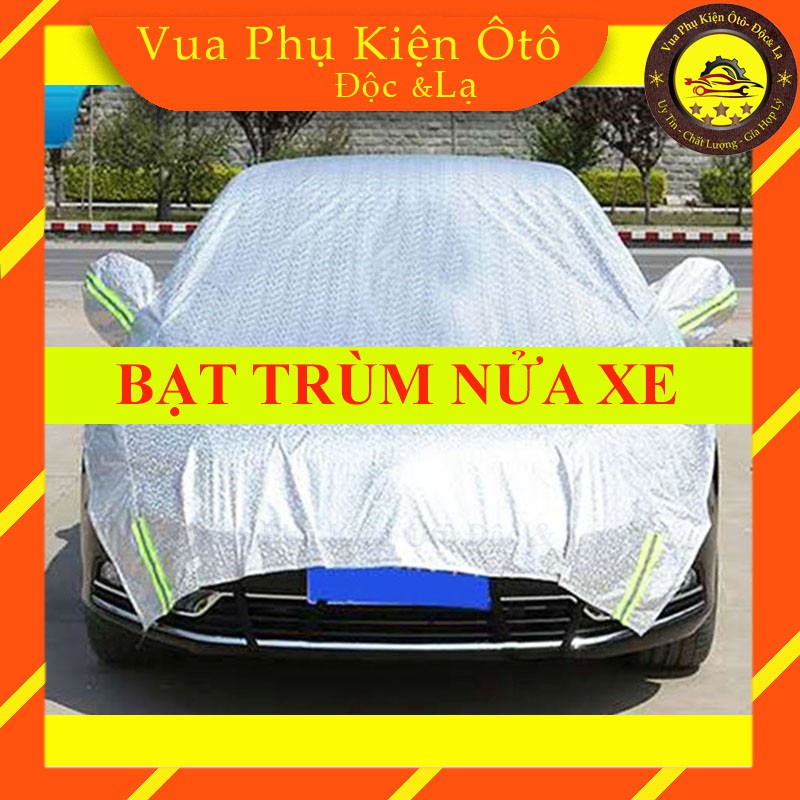 Bạt trùm nửa xe ô tô tráng bạc cách nhiệt cao cấp trùm kín capo, có phản quang- bạt phủ nửa xe ô tô, xe hơi. | BigBuy360 - bigbuy360.vn