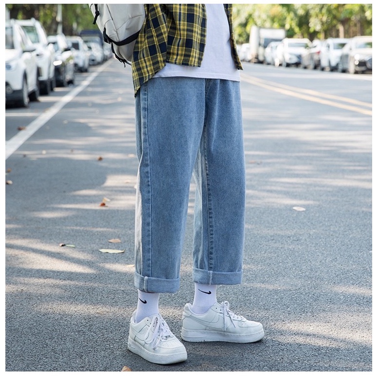 Quần jeans Baggy Dhclothes ống suông rộng , Quần bò baggy phong cách hàn quốc  (Dhclothes Q4 )
