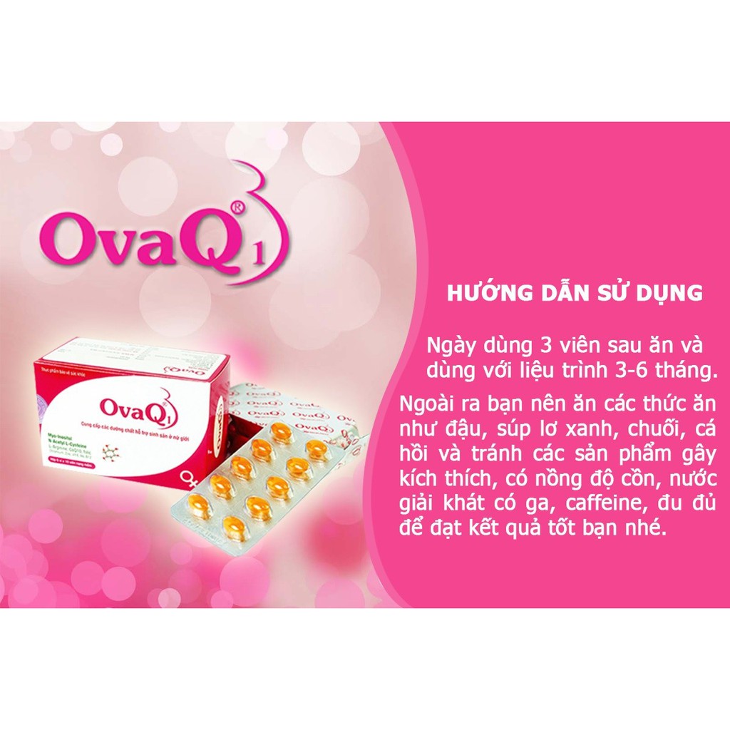 [CHÍNH HÃNG ] OvaQ1 - giải pháp giảm vô sinh ở nữ giới - Phân phối chính hãng Hộp 30 viên VÀ 60 VIÊN