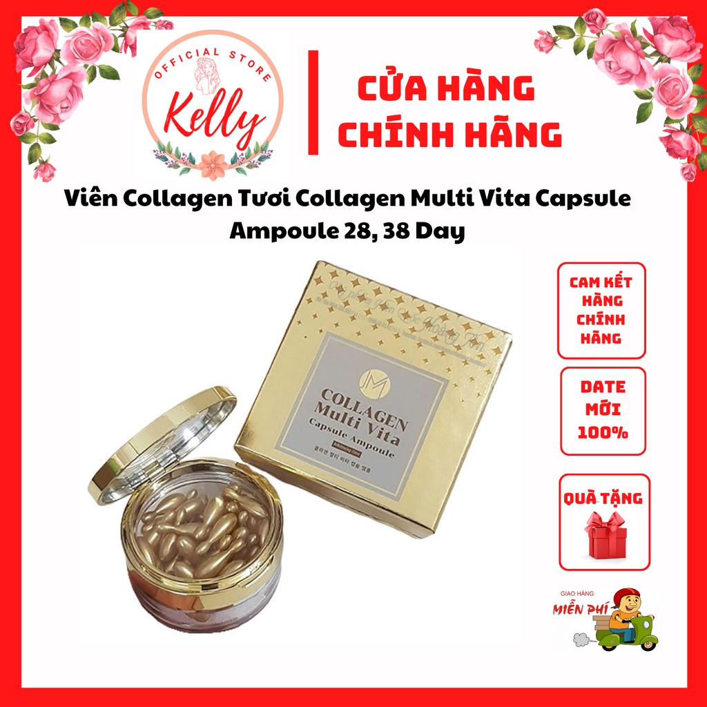 Collagen colagen tươi viên bôi da hàn quốc jm ammud multi vita  đẹp da căng bóng da hộp 38 viên tặng 1 viên ngoài hộp