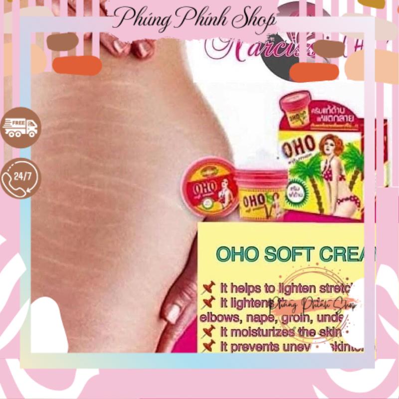 Kem Hỗ Trợ Giảm Thâm Mông Chai Sần &amp; Rạn Da OHO, Kem Dưỡng Da OHO Mờ Sẹo &amp; Rạn Thái Lan 100gram