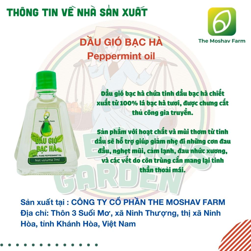 Dầu gió bạc hà mát dịu thông mũi giảm say xe the moshav farm hộp 2 chai 7ml - ảnh sản phẩm 4