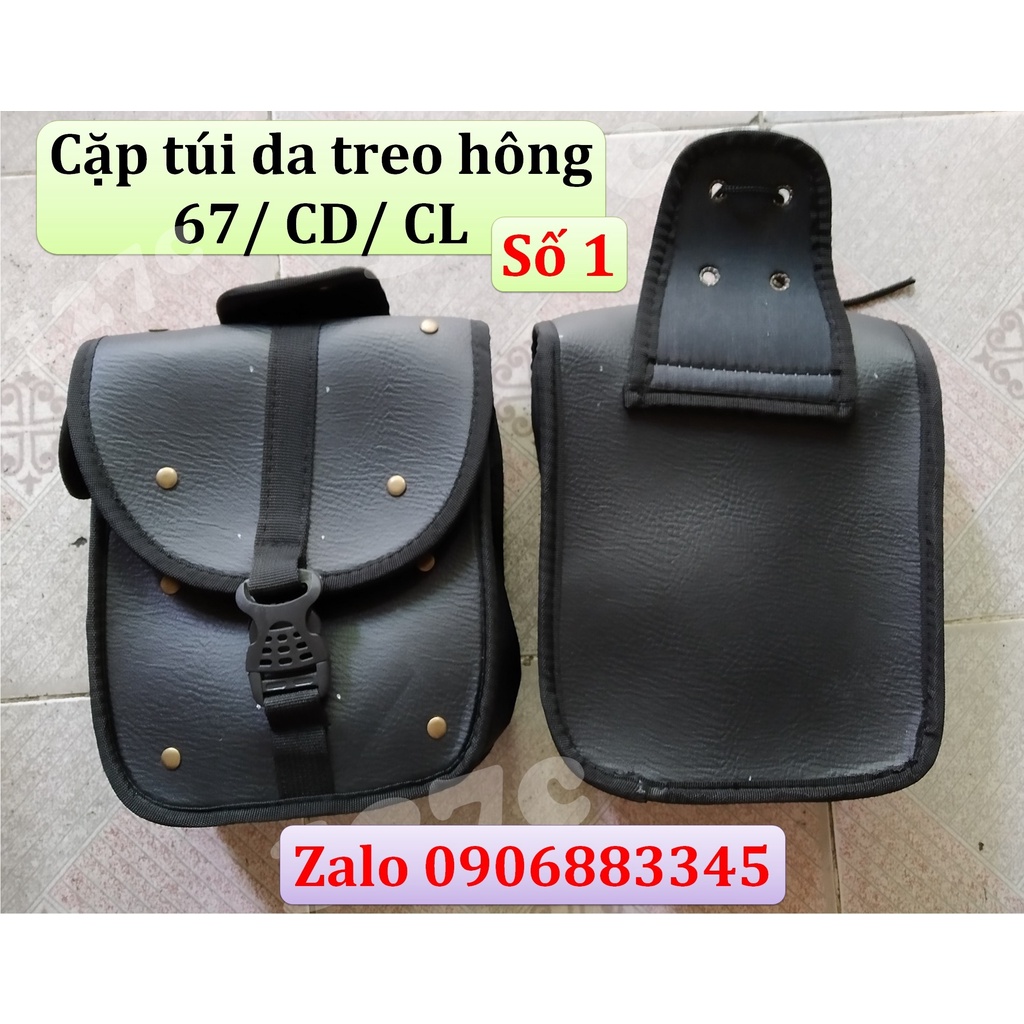 Cặp túi da treo hông xe đa năng