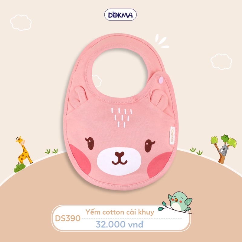 Yếm cotton, yếm xô cài khuy Dokma DS390