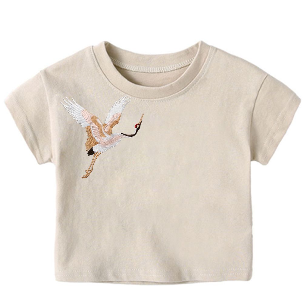 Sticker Ủi Thêu Hình Chim Hạc Phong Cách Trung Hoa