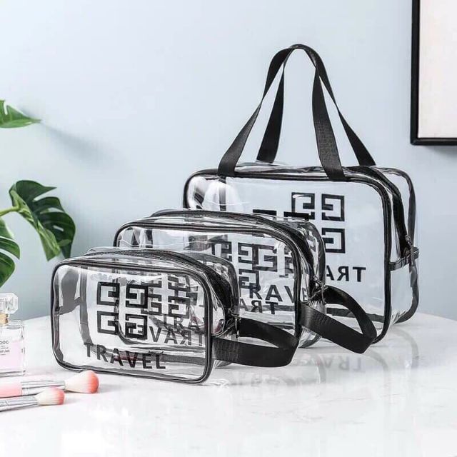 Set Túi 3 Chi Tiết Đựng Mỹ Phẩm Đi Du Lịch Siêu Tiện Lợi