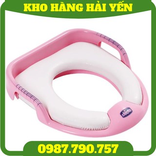 Bệ ngồi toilet chicco thu nhỏ cho bé có lót bồn cầu chống lạnh giúp bé không còn ngần ngại mỗi khi đi vệ sinh