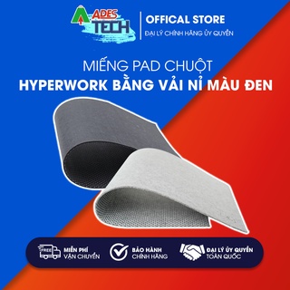 Miếng pad chuột hyperwork bằng vải nỉ màu đen | xám ghi