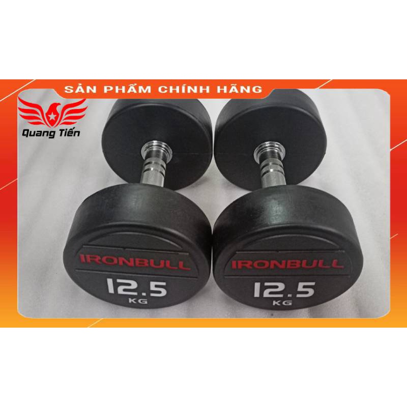 Tạ tay thép bọc cao su IronBull IR04 nhập khẩu 12,5kg ( giá 1 quả )