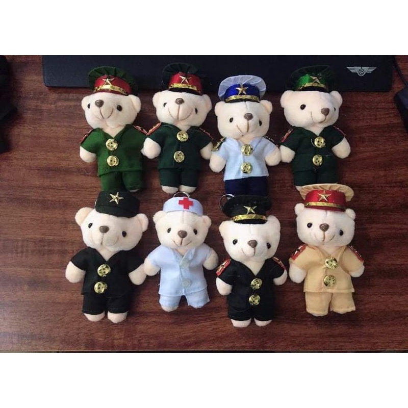 Gấu móc khoá các ngành, binh chủng