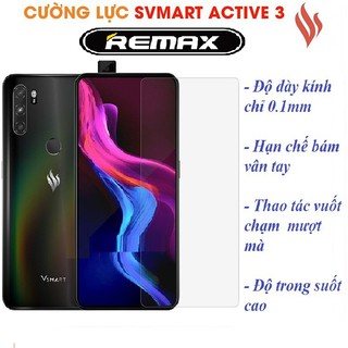Kính cường lực Vsmart Active 3 / Joy 3 / Vsmart Live 4 - Trong suốt hãng Remax, hạn chế bám vân tay(tặng keo chống hở)