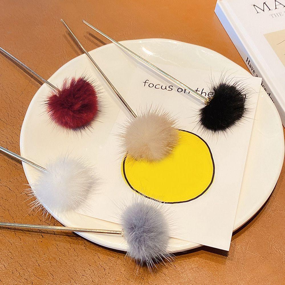 Trâm Cài Tóc Đính Bóng Lông Phong Cách Trung Hoa Cổ Điển Cho Nữ