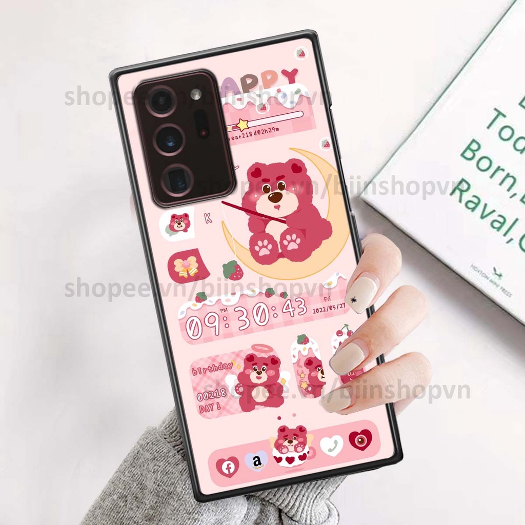 Ốp Samsung Note 20 Ultra in 3D icon gấu nổi siêu xinh, siêu đáng yêu, cá tính phong cách