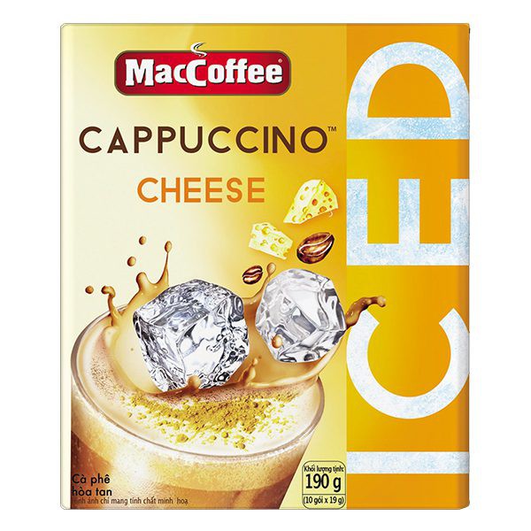 [Hộp 10 gói] Cafe vị Capuchino Original & cheese Maccoffe