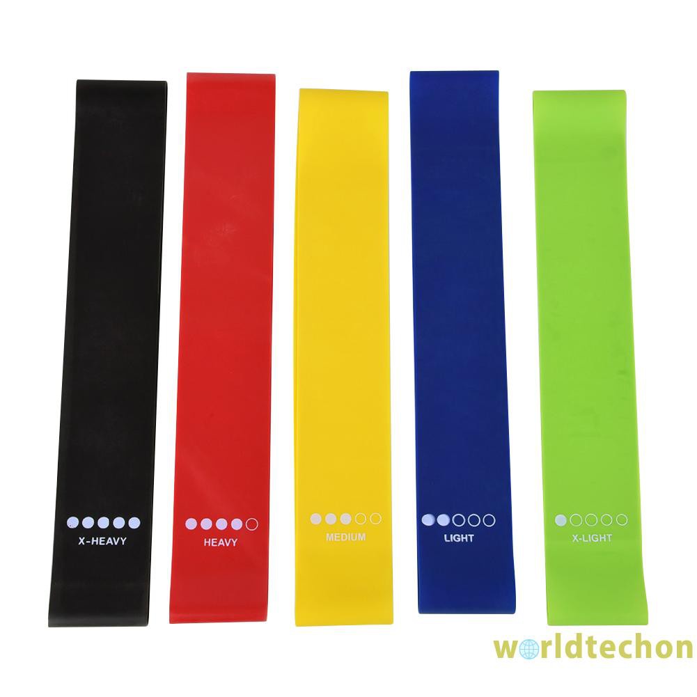 READY STOCK 5pcs 600x50mm Yoga Resistance Bands Elastic Rubber Loops Fitness Equipment