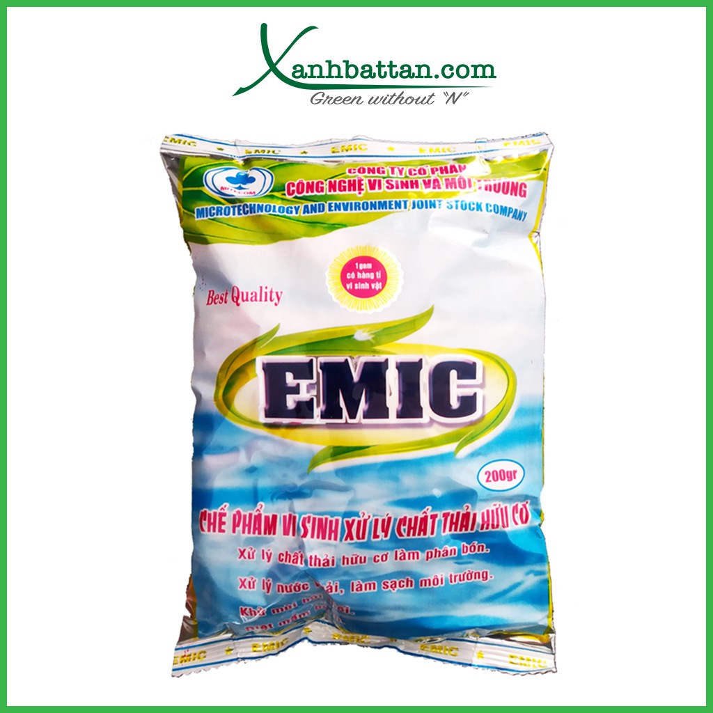 Chế Phẩm EM Emic Ủ Đậu Tương, Ủ Phân Bón Hữu Cơ, Ủ Rác Thải Nhà Bếp Gói 200 Gram