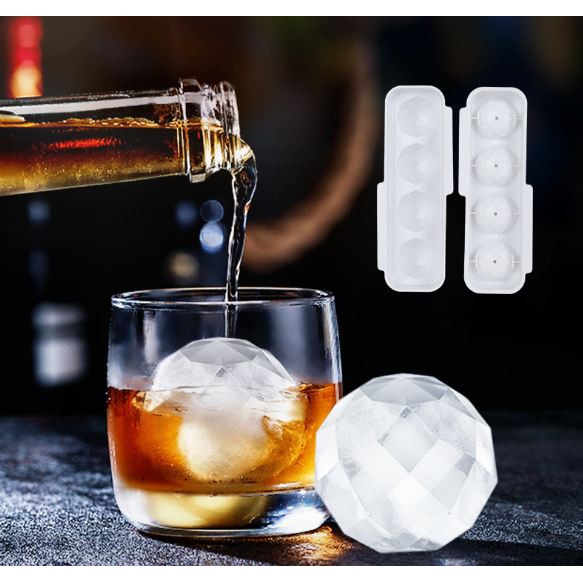 Khay làm đá viên tròn cao cấp (2 size)