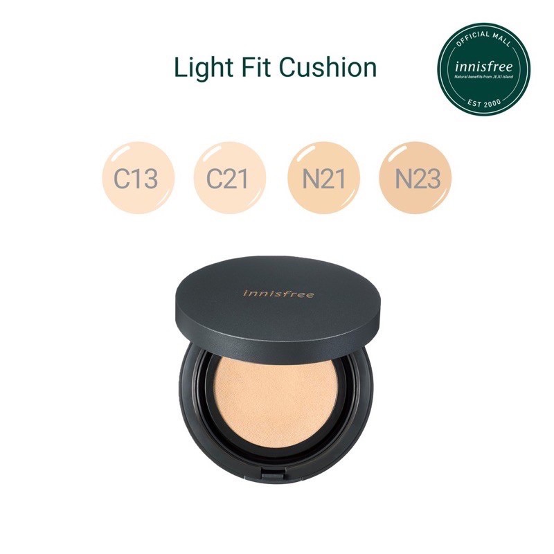 ( CHÍNH HÃNG ) PHẤN NƯỚC TRANG ĐIỂM MỎNG NHẸ INNISFREE LIGHT FIT CUSHION SPF33 PA++ 14G | BigBuy360 - bigbuy360.vn